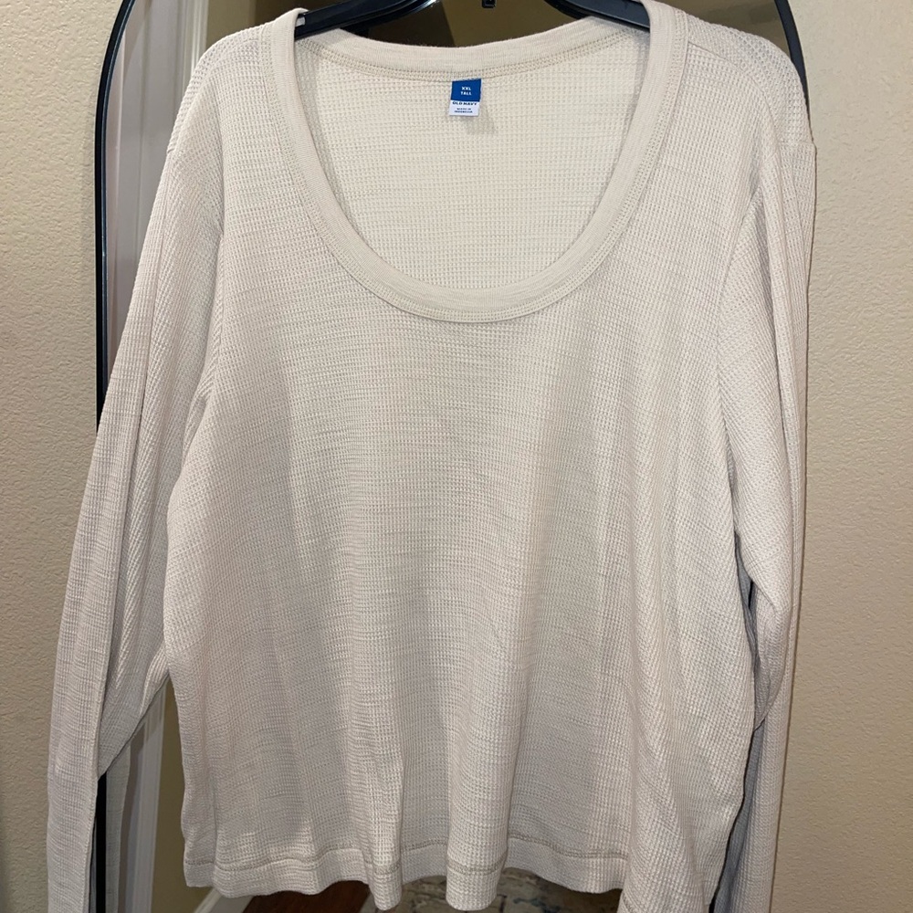 Old Navy Off-White Long Sleeve Top